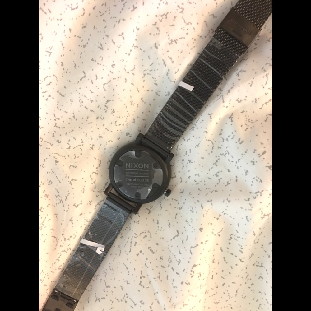 NWT Nixon Unisex The Rollo 38 SS All Black Watch - Picture 6 of 7